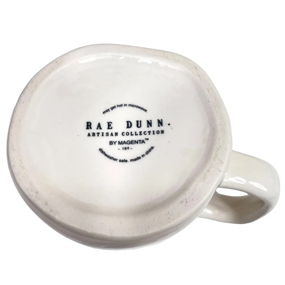 Rae Dunn “BEAUTY”‎ Mug Coffee Cup White & Black -189-
